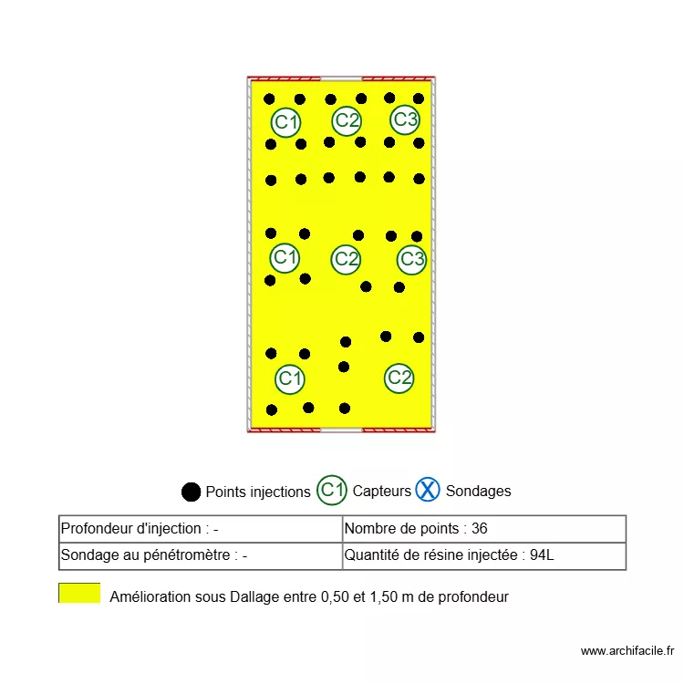 LACAZE. Plan de 1  et 18 m²