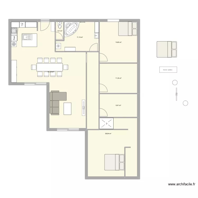 plessis grand. Plan de 7 Pièces et 139 m² plessis grand. Plan de 7 Pièces et 139 m²