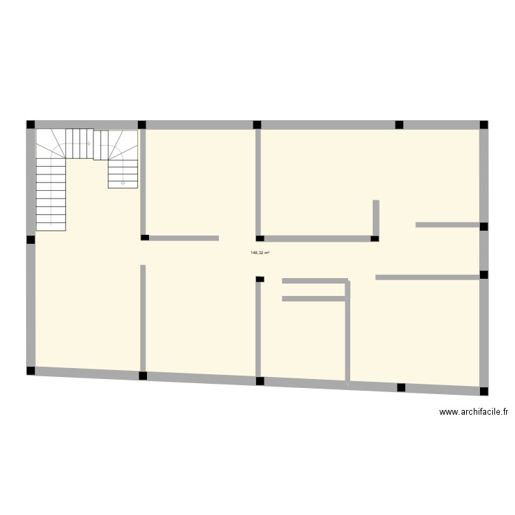RC21. Plan de 1 pièce et 148 m2