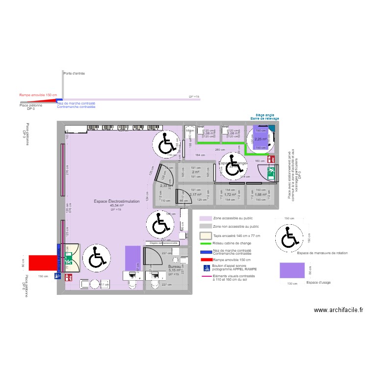 MYOTEC APRÈS AMÉNAGEMENTS ESPACES MANOEUVRE ET USAGE. Plan de 0 pièce et 0 m2