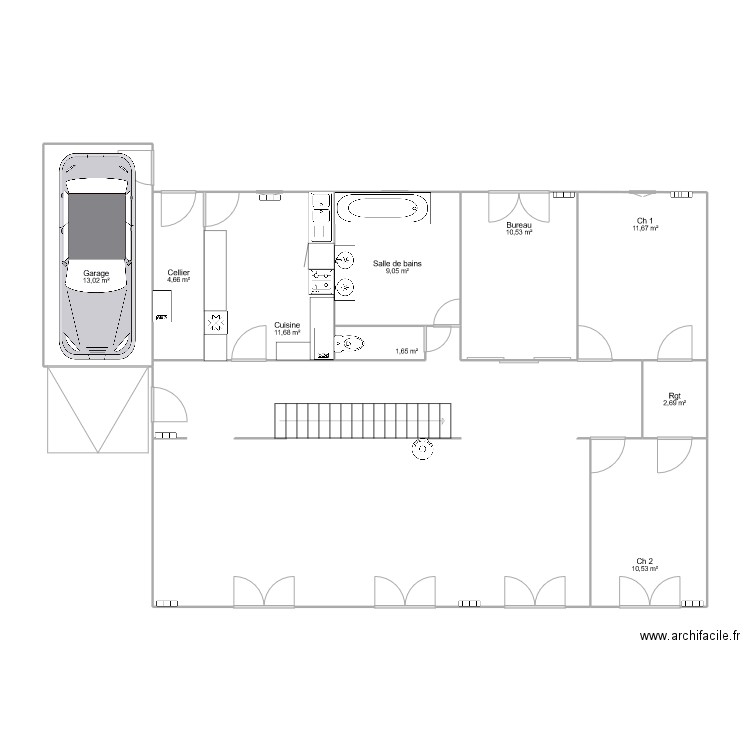 plan 2. Plan de 10 pièces et 136 m2