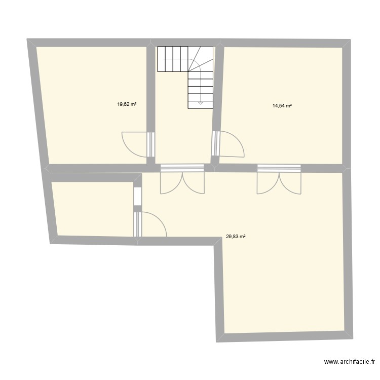 ANTAHS. Plan de 3 pièces et 64 m2