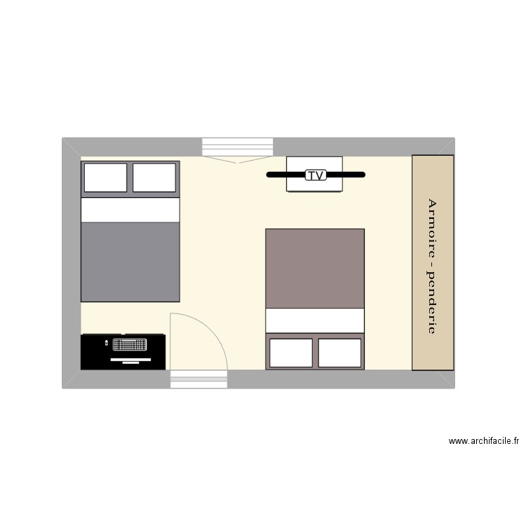plan de ma chambre . Plan de 0 pièce et 0 m2
