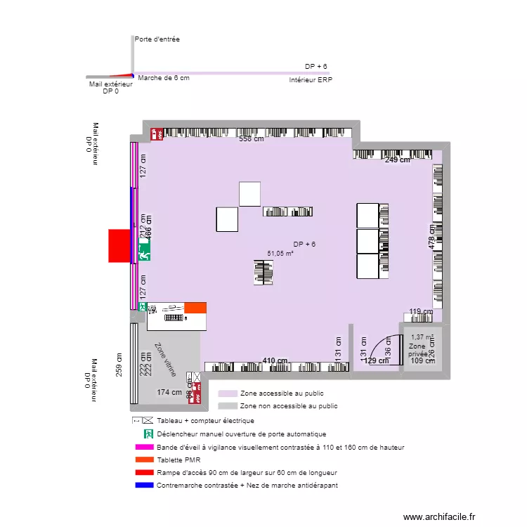 LILA DRESSING APRES TRAVAUX. Plan de 