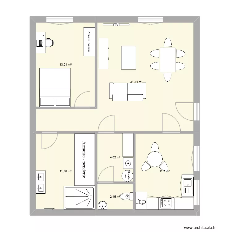 Section 1 Projet. Plan de 6  et 75 m²