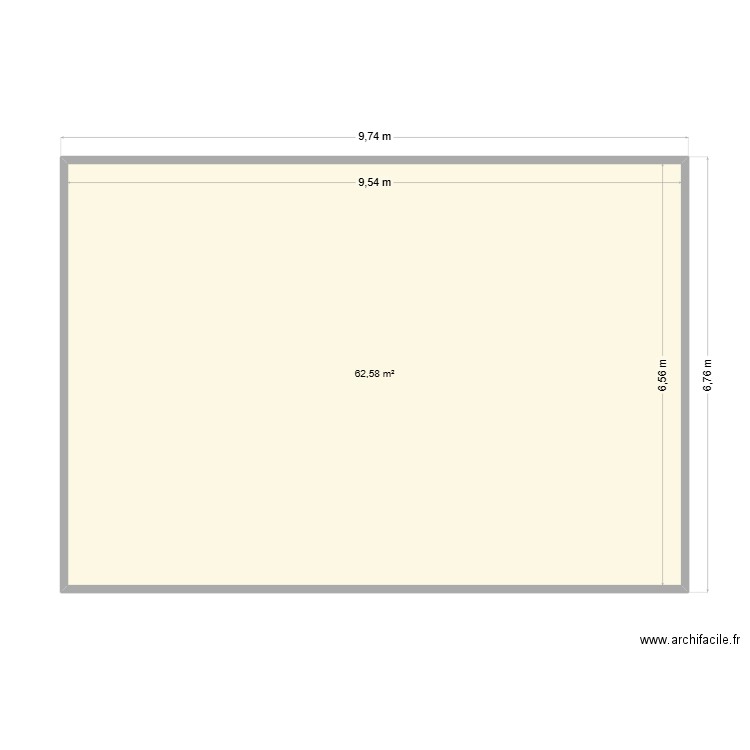 PLAN MAISON V1. Plan de 1 pièce et 63 m2