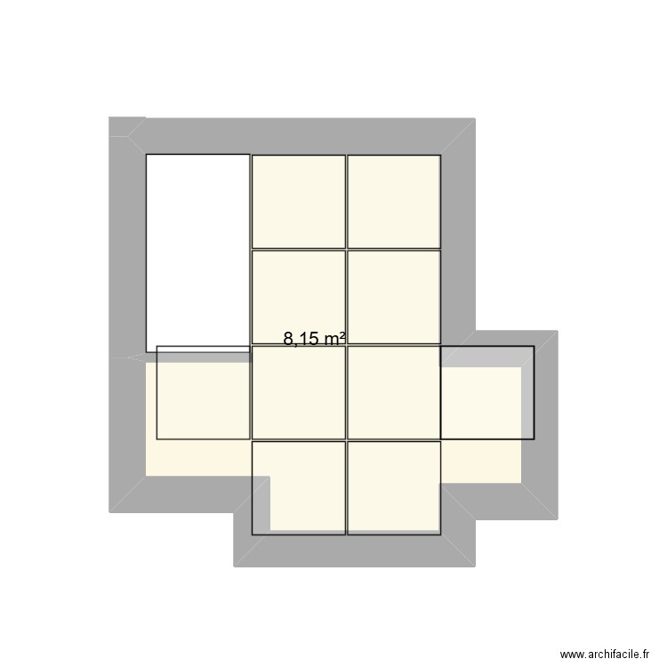 sdb 2. Plan de 1 pièce et 8 m2