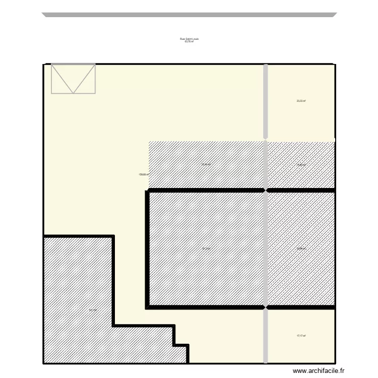 PLAN DE MASSE BN 0043. Plan de 9  et 454 m²