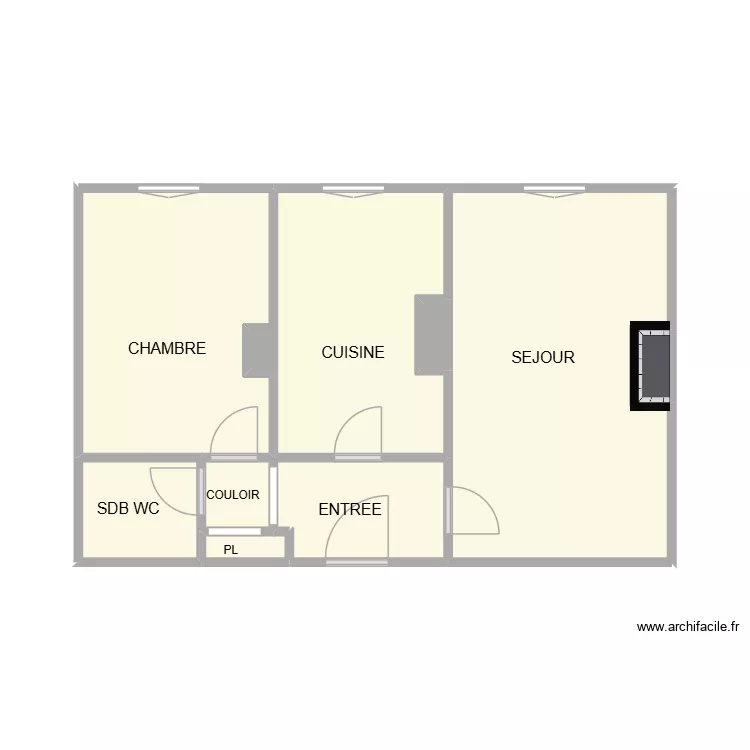 NIMES CREMIEUX 2 EME. Plan de 10  et 33 m²