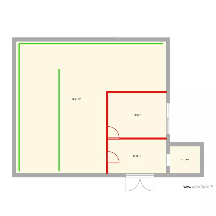 Stock. Plan de 4  et 103 m²