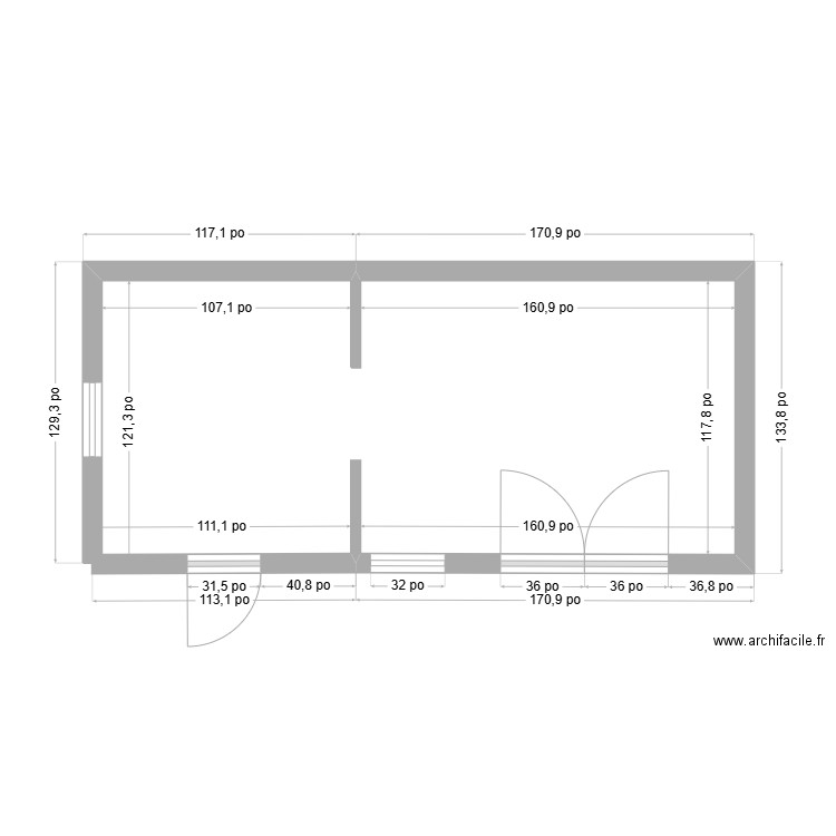 cabanon. Plan de 0 pièce et 0 m2