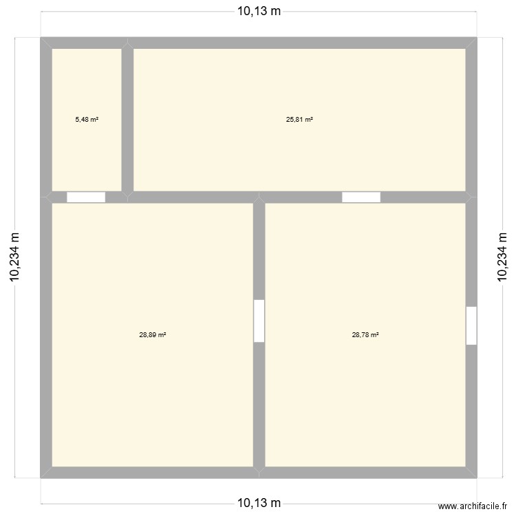 plan lourensau. Plan de 4 pièces et 89 m2