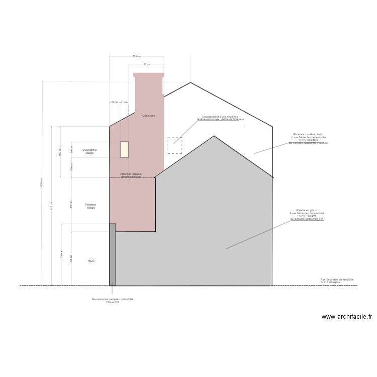 Duvernay Vue de coupe initiale. Plan de 0 pièce et 0 m2