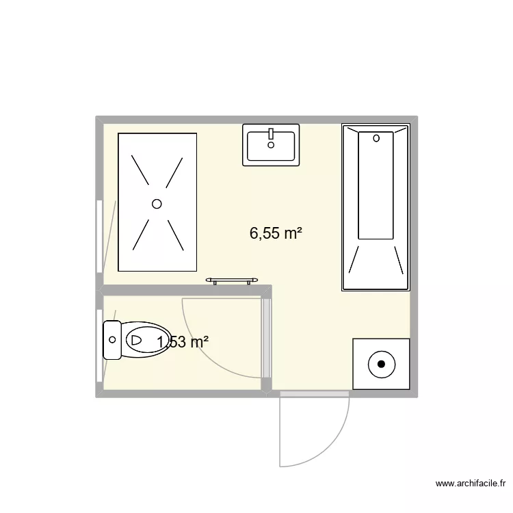 Sébastien SDB Cucq. Plan de 2 Pièces et 8 m² Sébastien SDB Cucq. Plan de 2 Pièces et 8 m²