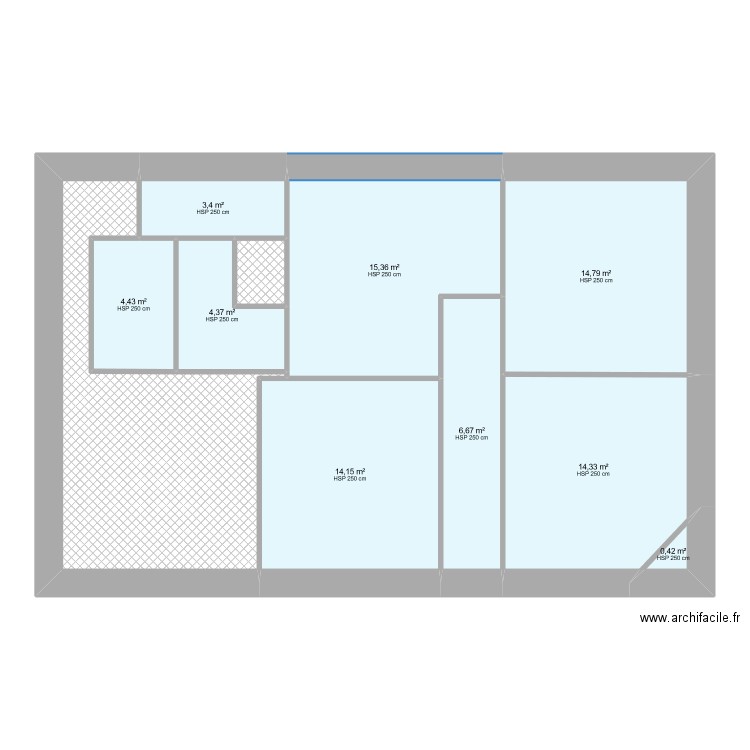 pintheville. Plan de 11 pièces et 99 m2