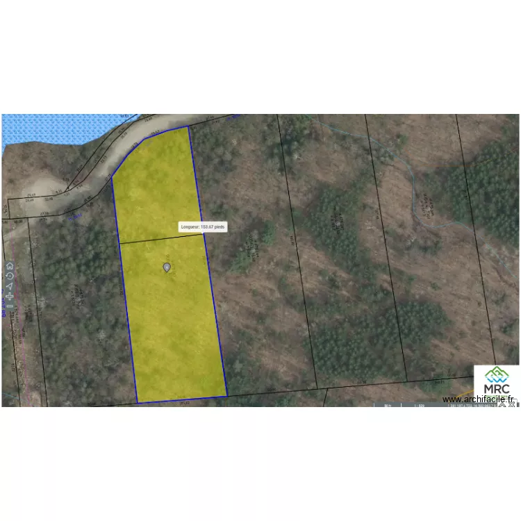Terrassement Chemin McClements. Plan de 