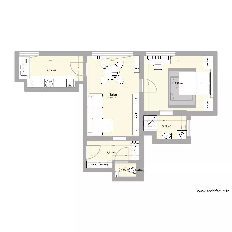 Limpersberg 25M2. Plan de 7  et 44 m²