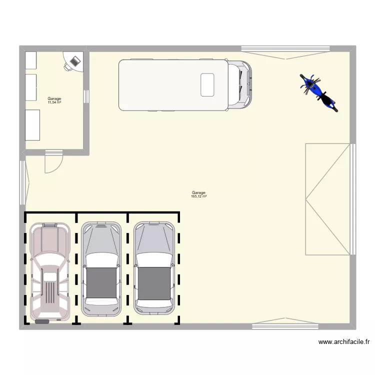 garage. Plan de 2 Pièces et 177 m² garage. Plan de 2 Pièces et 177 m²