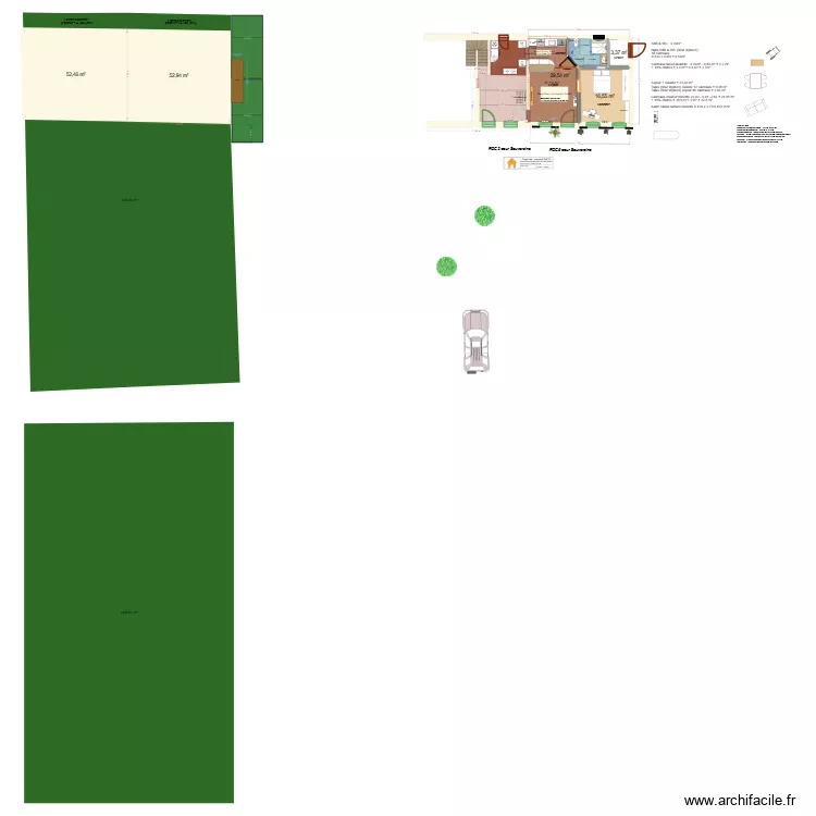 5 souveraine plan masse escalier am&eacute;nagement cuisines & SdB V1. Plan de 7  et 314 m²