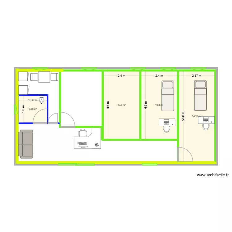 celine 3. Plan de 4 et 39 m² celine 3. Plan de 4 et 39 m²