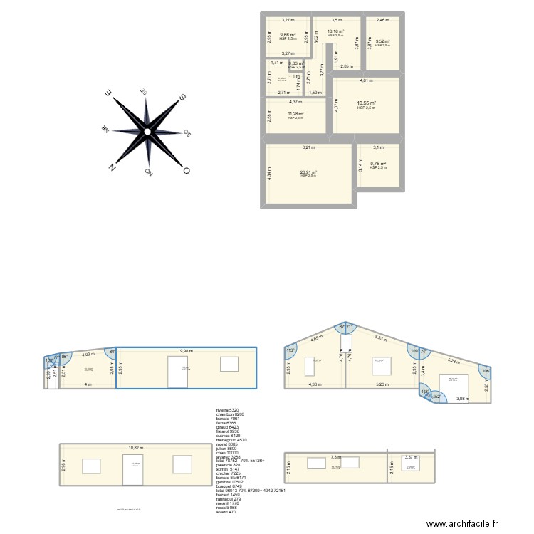 rajesh. Plan de 18 pièces et 261 m2