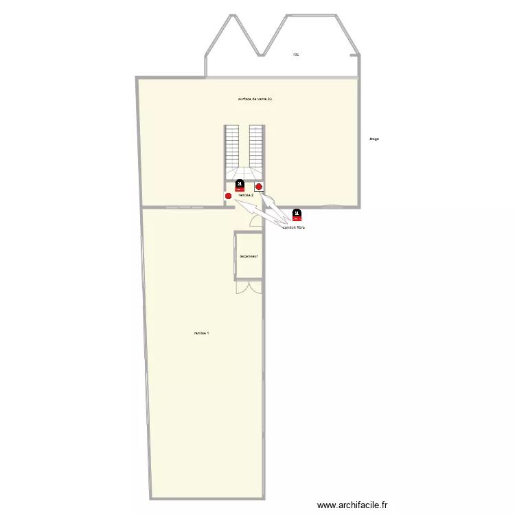 sas cornil &eacute;tage am. Plan de 