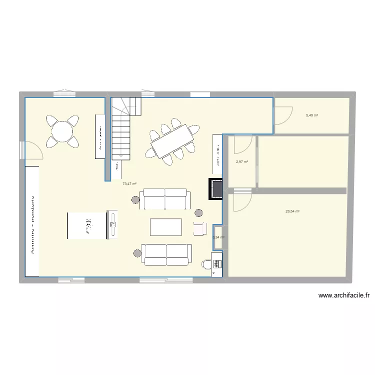piece de vie st antoine. Plan de 