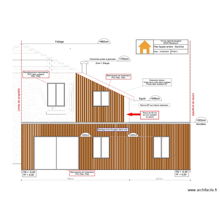 face arrière new. Plan de 0 pièce et 0 m2