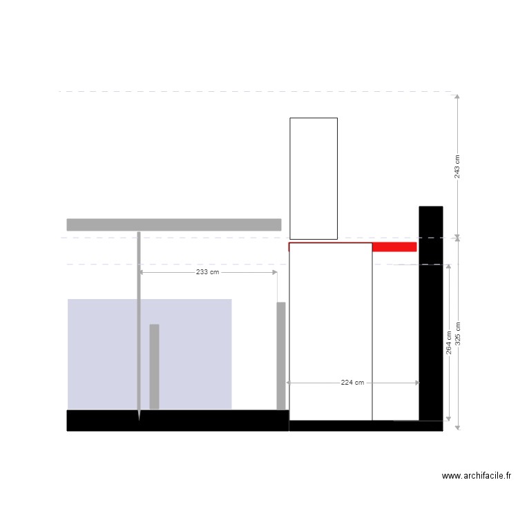 Entrée coupe. Plan de 0 pièce et 0 m2