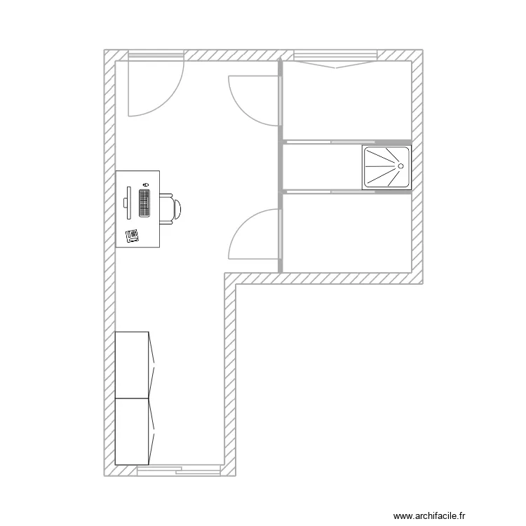 LE TEIL. Plan de 4  et 27 m²
