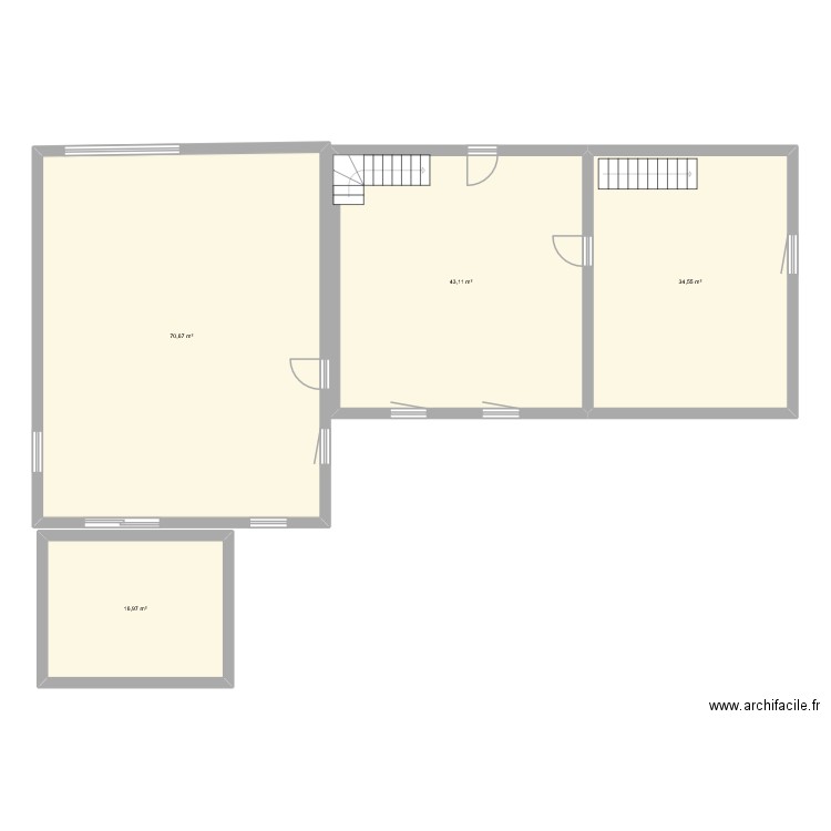 MAISON MARAYRE. Plan de 4 pièces et 165 m2