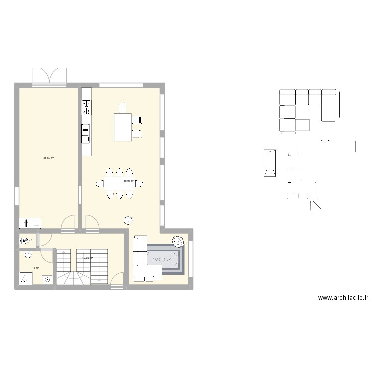 maison option 2. Plan de 5 pièces et 95 m2