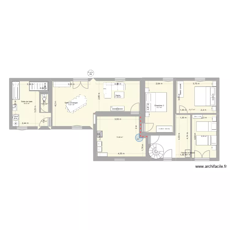 VERDES 1. Plan de 10 pièces et 95 m²
