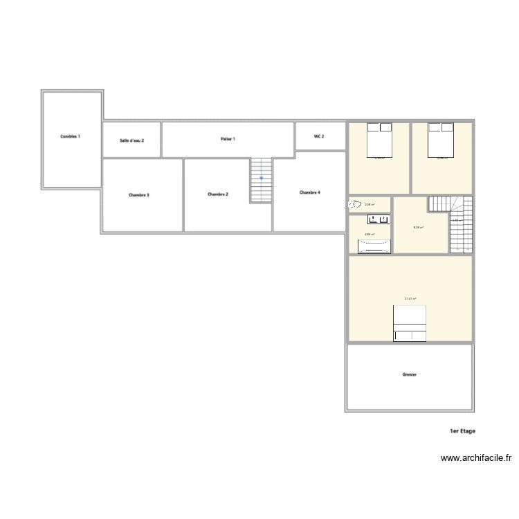 Etage 1. Plan de 0 pièce et 0 m2 Etage 1. Plan de 0 pièce et 0 m2