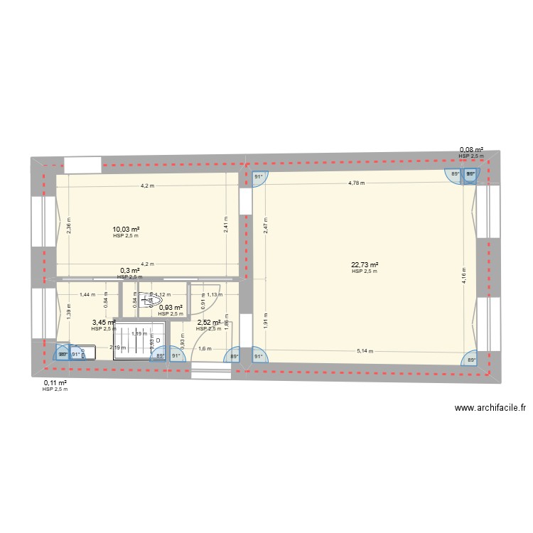 ANCIEN QUAI ISOLE 3 SANS MEUBLES. Plan de 8 pièces et 40 m2