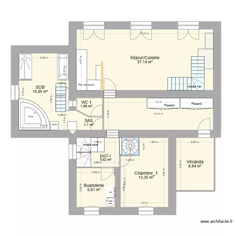 Plan_Morandi. Plan de 39  et 216 m²