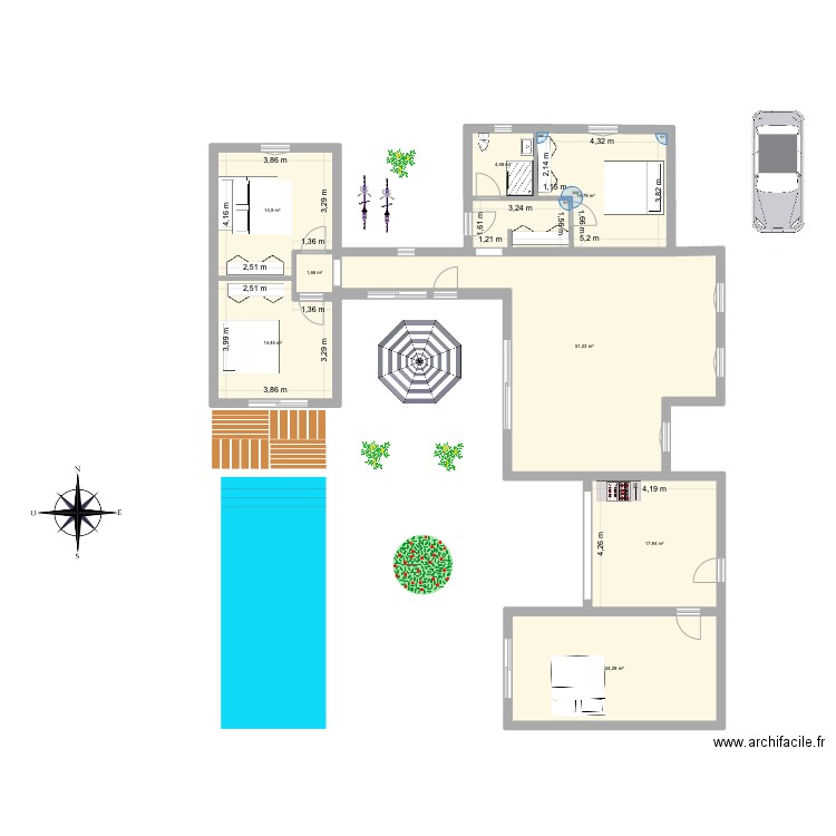 ANG003. Plan de 8 pièces et 149 m2