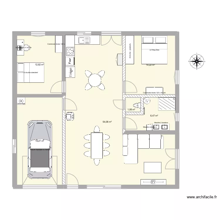 PLAN_MAISON_Ind_B. Plan de 6  et 108 m²