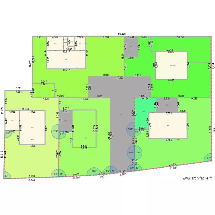 immeuble la crau3. Plan de 57  et 3463 m²