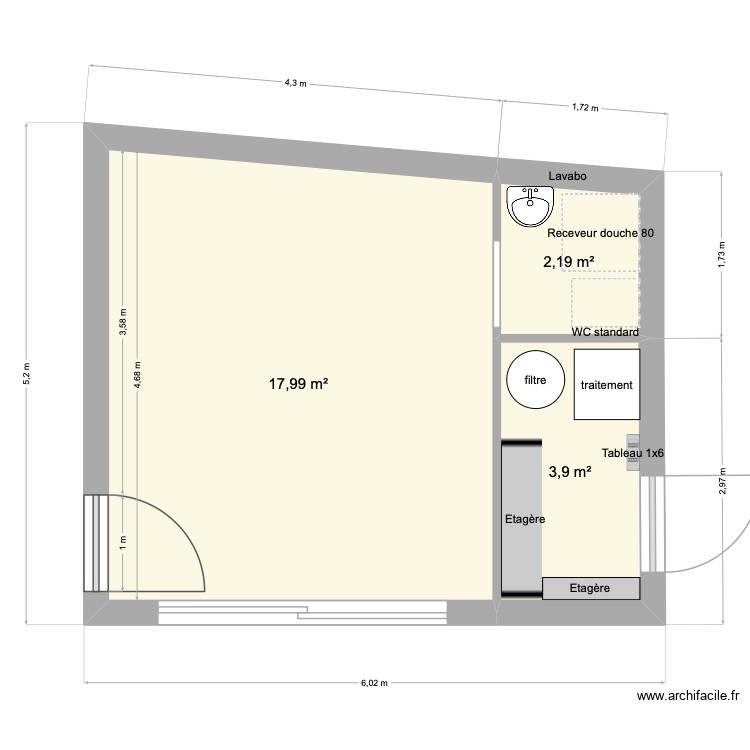 extension2. Plan de 0 pièce et 0 m2