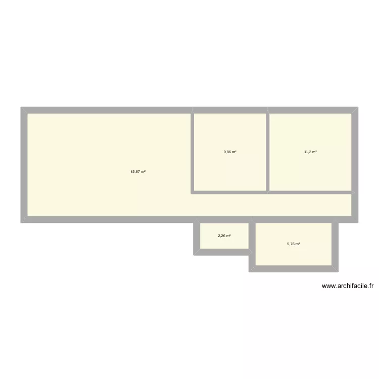 plateau. Plan de 5 et 65 m² plateau. Plan de 5 et 65 m²