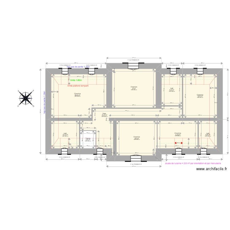 DELMAS. Plan de 42 pièces et 590 m2