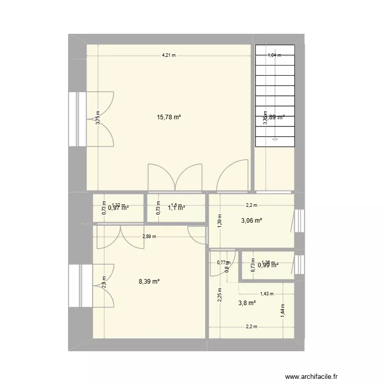 xxx. Plan de 8  et 38 m²