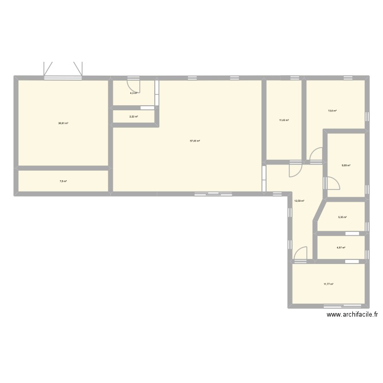 Maison 2. Plan de 12 pièces et 172 m2