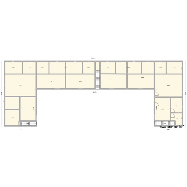 idee locative. Plan de 22 pièces et 308 m2