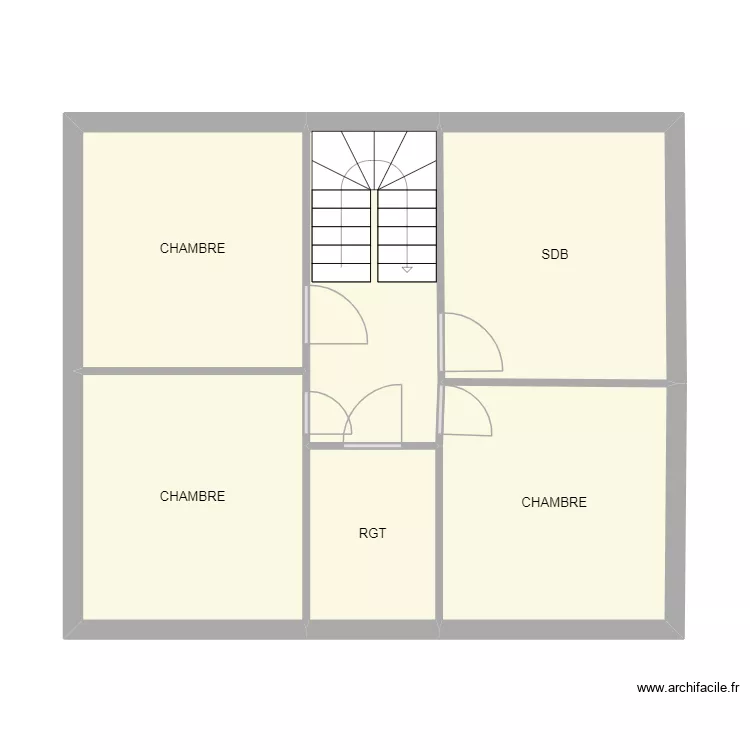 1er étage baffet concarneau. Plan de 6 pièces et 52 m² 1er étage baffet concarneau. Plan de 6 pièces et 52 m²