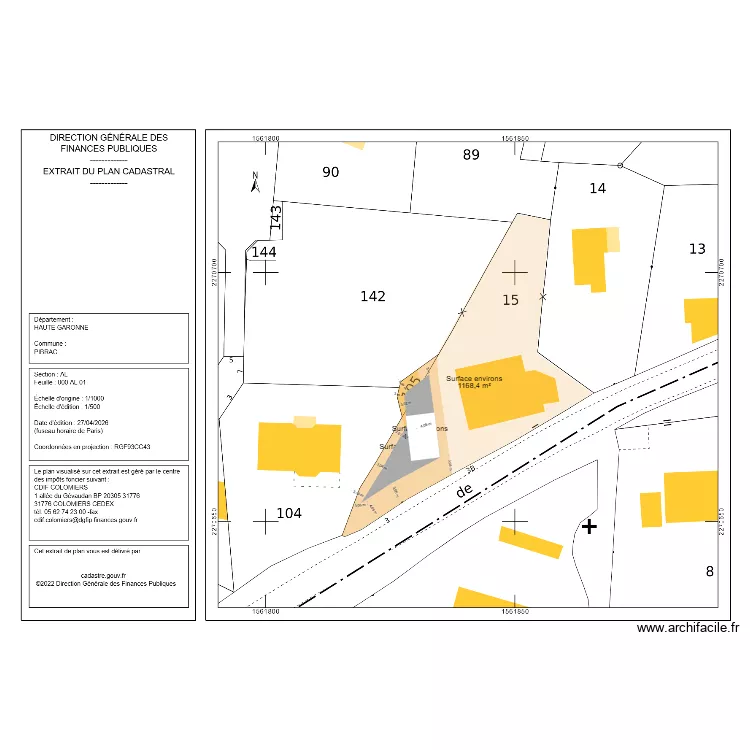 pibrac. Plan de pibrac. Plan de
