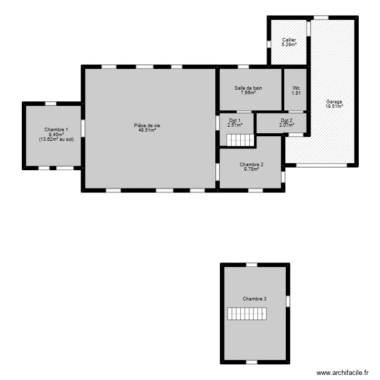 Guerin ye mesurage. Plan de 10 et 135 m² Guerin ye mesurage. Plan de 10 et 135 m²