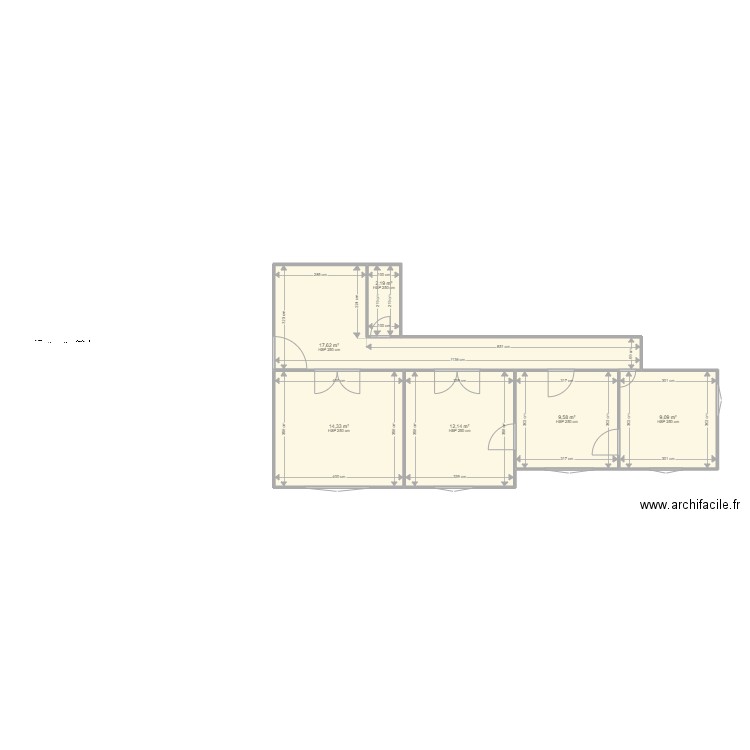 adnanne. Plan de 6 pièces et 65 m2