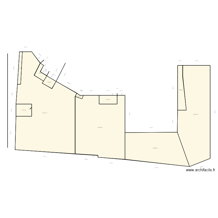 Laborie Saint Félieu. Plan de 11 pièces et 210 m2